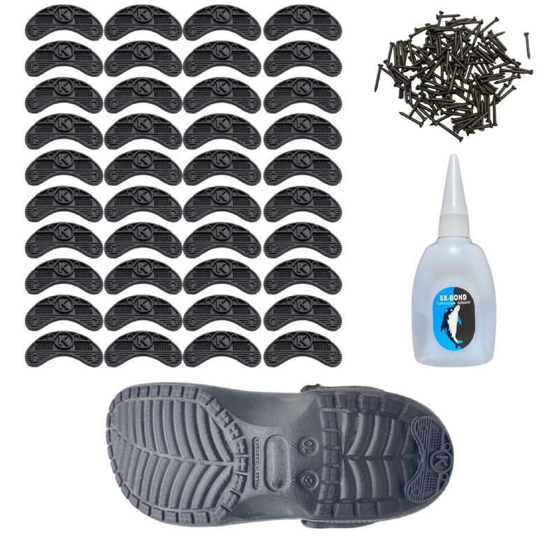Heel Plates Shoe Heel Taps Sole Heel Repair Pad, Rubber Pads,40 PCS Black Aps Tips Sole Hlacement
