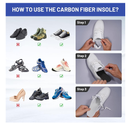 Carbon Fiber Insole 1 Piece, Carbon Fiber Foot Plate Shoes Insert for Women Men,