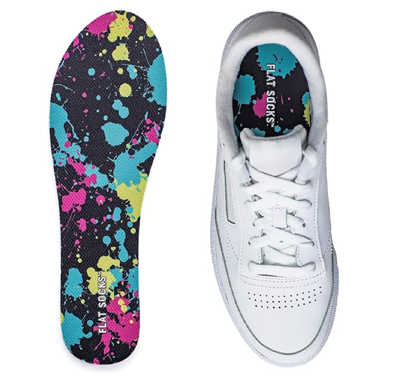 FLAT SOCKS No Show Socks, Sockless Shoe Liner, No Slipping, Odor Control,