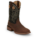 Justin Boots Men's Big News 11" Western Boot - Black Cowhide (FN7021) - View 2