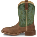 Justin Boots Men's Big Bucks 11" Western Boot - Tan/Green Cowhide (FN7110) - View 8