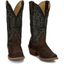 Justin Boots Men's Cowboy Town Suede 13" Western Boot - Midnight (FN7257) - Front View