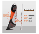 FOOTSECRT Ultra Thin Insoles for Men, Comfort Gel Insoles for Men,Arch Support Inserts