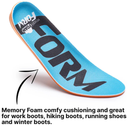Unisex Memory Foam Inserts | Anti-Fatigue Shoe Insoles for Work Boots, Running & Hiking | Shock-Absorbing,