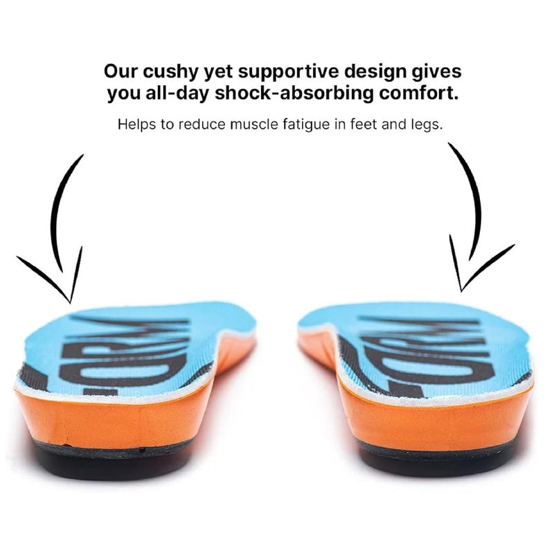 Unisex Memory Foam Inserts | Anti-Fatigue Shoe Insoles for Work Boots, Running & Hiking | Shock-Absorbing,