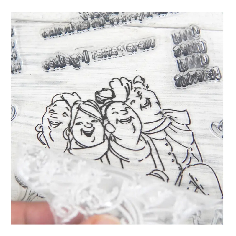 FRIENDSHIP CLEAR STAMPS Scrapbooking Card Album Paper Craft Rubber Roller Silicone Stamp