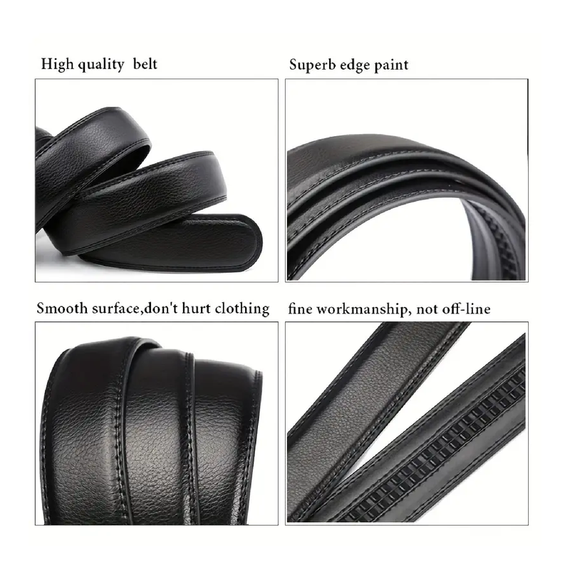 Fashion Automatic Buckle PU Leather Belt For Men, Business Men's Belt