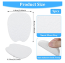 5 Pairs Felt Tongue Pads for Shoes, White Felt Shoe Tongue Pads Cushion Soft Self-Adhesive Shoe
