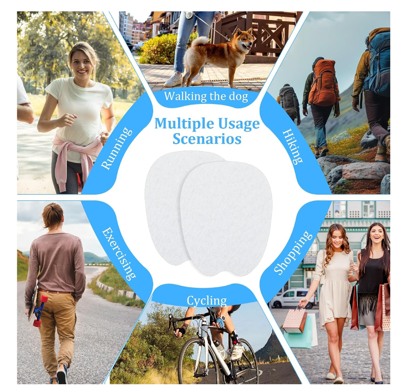 5 Pairs Felt Tongue Pads for Shoes, White Felt Shoe Tongue Pads Cushion Soft Self-Adhesive Shoe