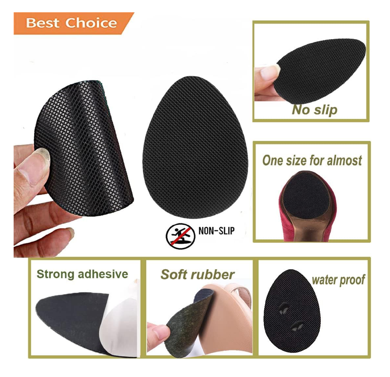 Non Slip Shoes Pads Self-Adhesive Shoe Grips Rubber Anti-Slip Shoe Grips Sole Stick Protector