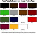 FeetPeople Premium Shoe Polish Wax | Various Colors | 1.625 Ounces