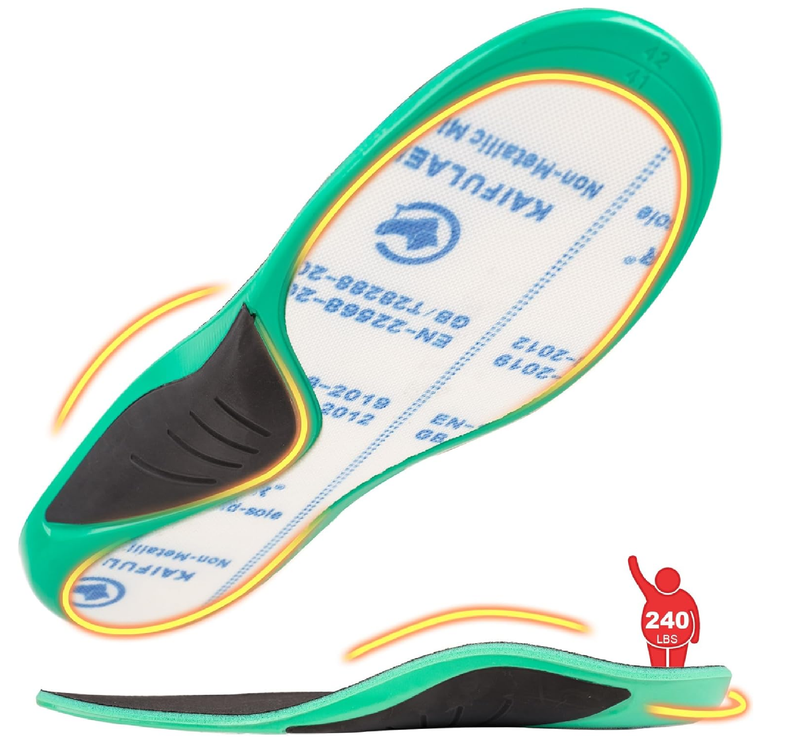 Puncture Resistant Heavy Duty 220+ lbs Orthotics, Protective Kevlar Inserts