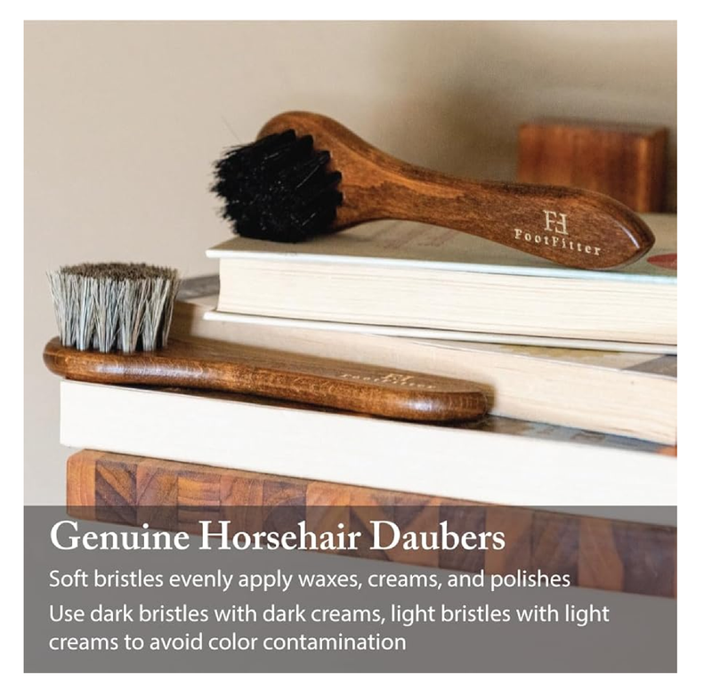 FootFitter Ultimate Shoe Care Kit, Premium Shine Brush & Suede Tools for Cleaning, Polishing,