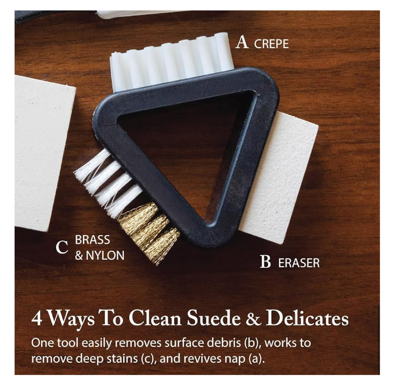 FootFitter Ultimate Shoe Care Kit, Premium Shine Brush & Suede Tools for Cleaning, Polishing,