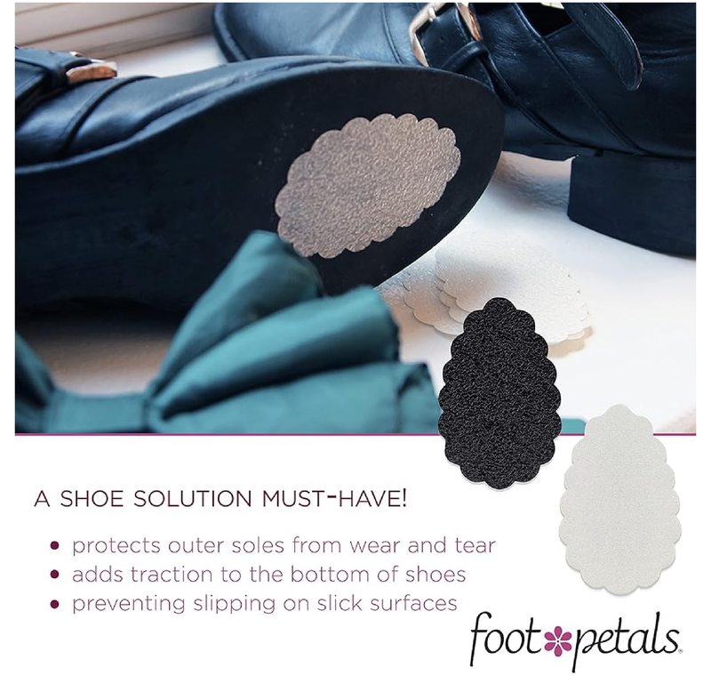 Foot Petals No Slip Grips, Traction Pads, Prevent Shoe Sliding in Women's Heels, Pumps, Boots, Wedges, Flats, Sandals