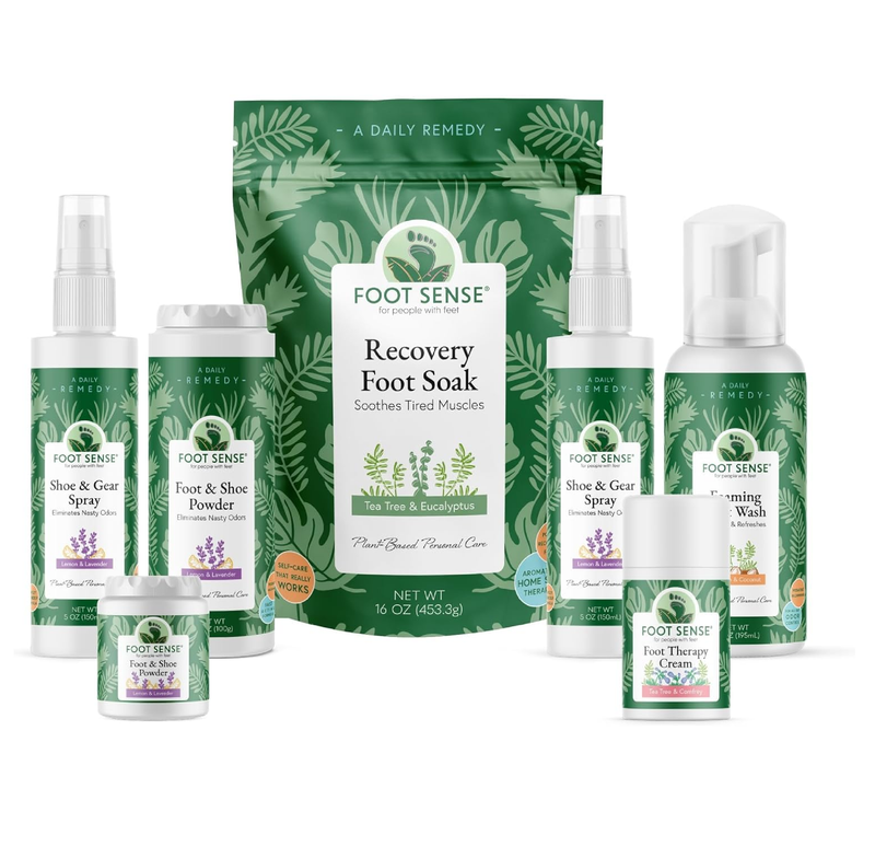 FOOT SENSE All Natural Foot & Shoe Powder, Foot Odor Eliminator for Long-Lasting Odor Control Lasts up to 6 Months,