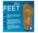 3/4 Length Orthotic Shoe Insoles with Built-in Raise for Ball of Foot Pain,