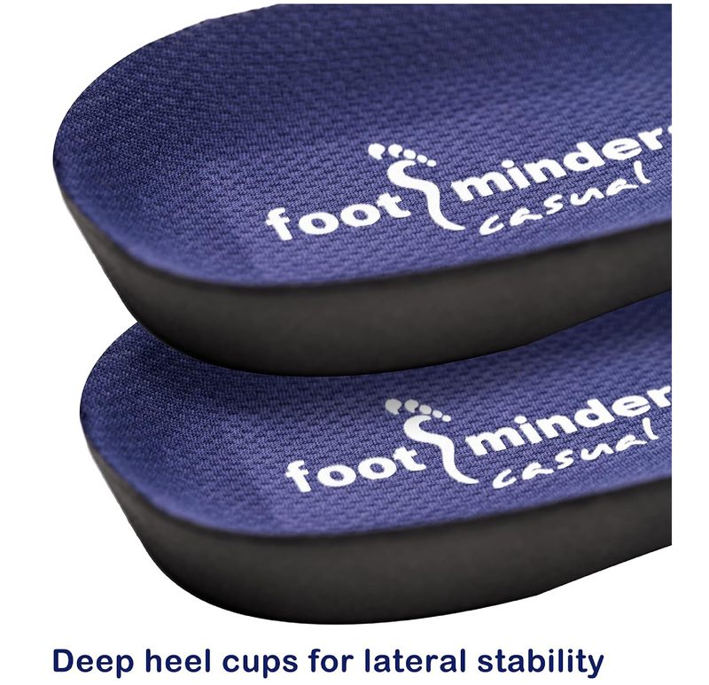 Casual Arch Support Orthotic Inserts for Dress Shoes & Slip-On Loafers – 3/4 Length Plantar Fasciitis Insoles