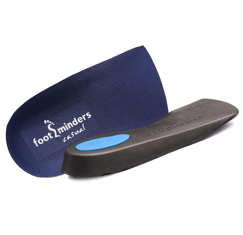Casual Arch Support Orthotic Inserts for Dress Shoes & Slip-On Loafers – 3/4 Length Plantar Fasciitis Insoles