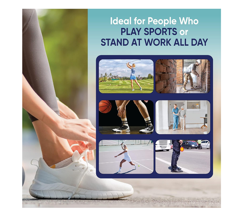 Comfort Orthotic Arch Support Insoles for Sport Shoes and Work Boots
