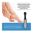 ForPro Black Bear Stainless Steel Pedicure File - Callus Remover Foot File- Double