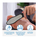 ForPro Black Bear Stainless Steel Pedicure File - Callus Remover Foot File- Double