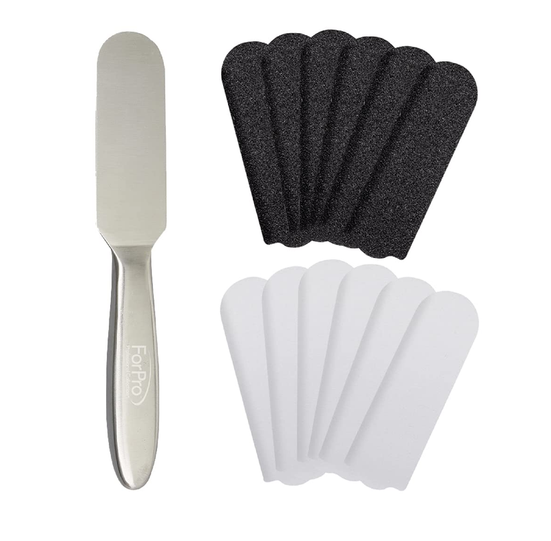 ForPro Stainless Steel Pedi File Kit - 100% Sanitizable Pedicure File for Heels and Feet