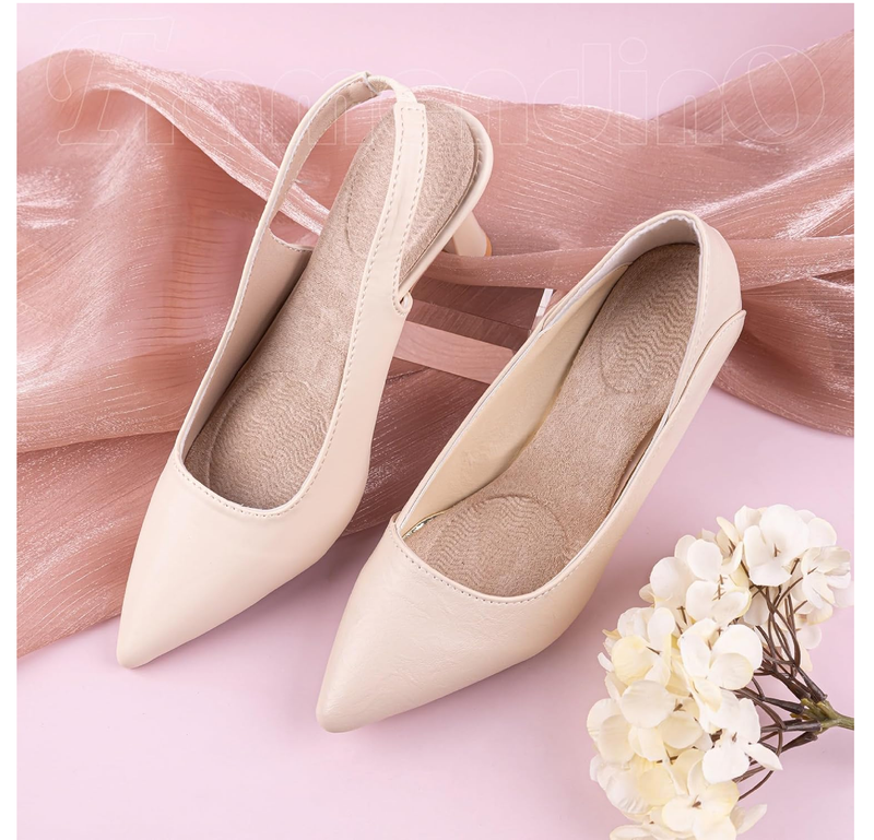 Framendino, 6 Pack 3/4 Gel Cushion Insoles Clear Adhesive Shoe Pads for High Heels Sandals Flats Boots Pumps 3Colour