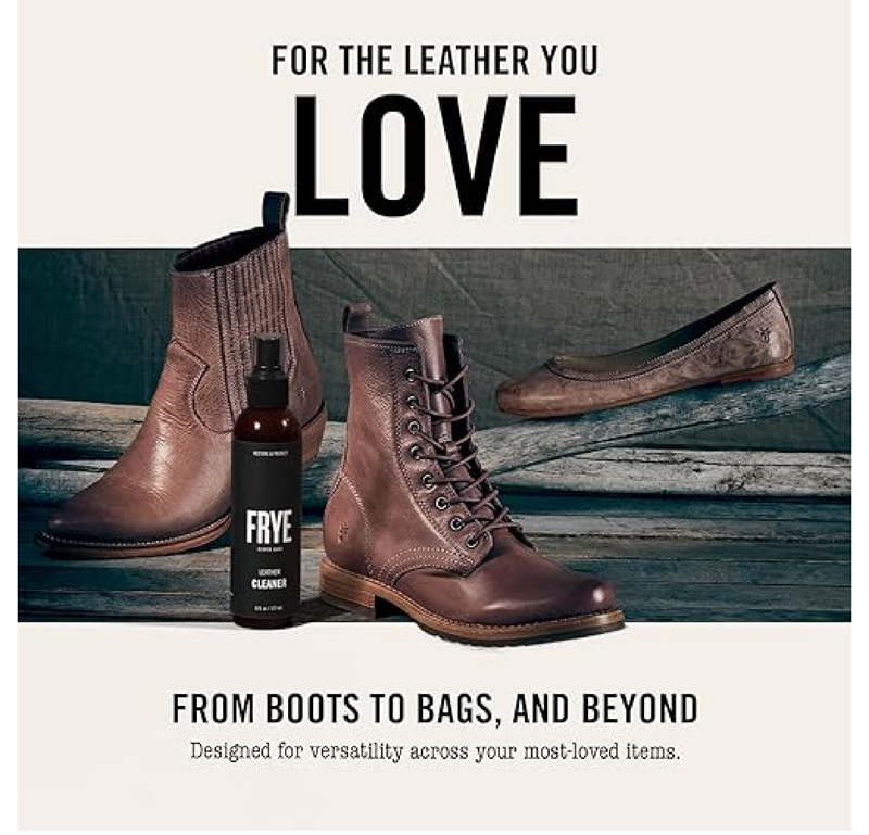 Frye Instant Leather Cleaner – Deep Clean for Leather | Non-Toxic, Made in USA | Gently Lifts Dirt from Shoes,