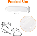 6 Pairs Sandal Strap Cushion Strips, Transparent Self-Adhesive Heel Liners Anti-Slip Heel Strap Cushion Pads for Shoes Too Big Slipping Rubbing
