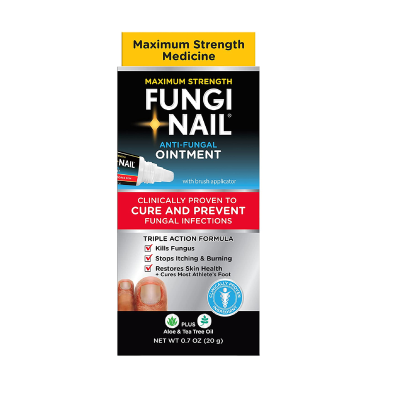 Fungi Nail Anti-Fungal Ointment Kills Fungus That Can Lead to Nail & Athlete’s Foot with Tolnaftate & Clinically Proven to Cure Infections Natural Color 0.7 Fl Oz