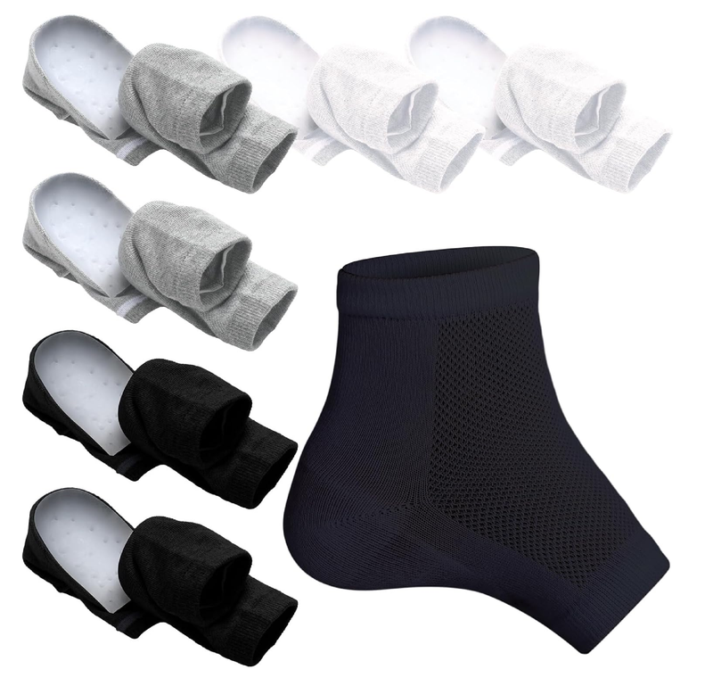 3 Pairs Height Max Socks Invisible Shoe Heel Pad Shoe Lifts for Adult Reusable Height Increase Socks Half Raised
