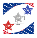 Fuutreo 24 Pcs 4th of July Patriotic Table Centerpieces 3D Red Blue White Glitter Star Table Centerpieces Patriotic Memorial Day Decorations for America Independence Day Party Supplies