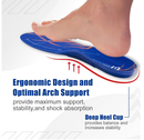 GED Basketball Shoe Insoles for Men & Women - Sports Inserts for Arch Support and Athletic Activity
