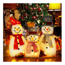 GENIMO 3-Piece Outdoor Snowman Christmas Decorations Yard, 30 inch Pre Lit Snowman Family with 70 Led Lights Outside Indoor Holiday Lighted Christmas Decor for Lawn, Garden Clearance 2D