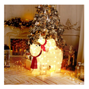 GENIMO 2-Piece Polar Bear Christmas Decorations, Outdoor Plush 100 LED Holiday Decor, 2.3FT Pre-Lit Bear Lights for Outside Indoor Home Lawn Yard Garden Patio