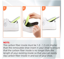 Carbon Fiber Insole for Men and Women - Rigid Shoe Insert Foot Plate for Hallux Rigidus Limitus,