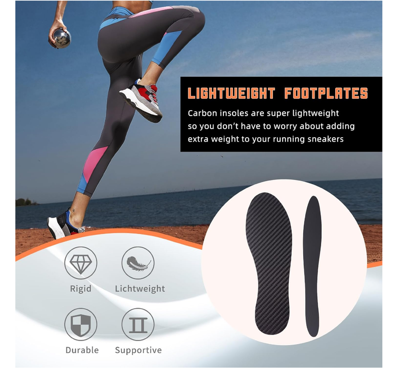 Carbon Fiber Insole for Men and Women - Rigid Shoe Insert Foot Plate for Hallux Rigidus Limitus,