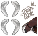 Heel Plates 4 PCS Metal Shoes Heel Taps Tips Repair Pad Replacement with Nails