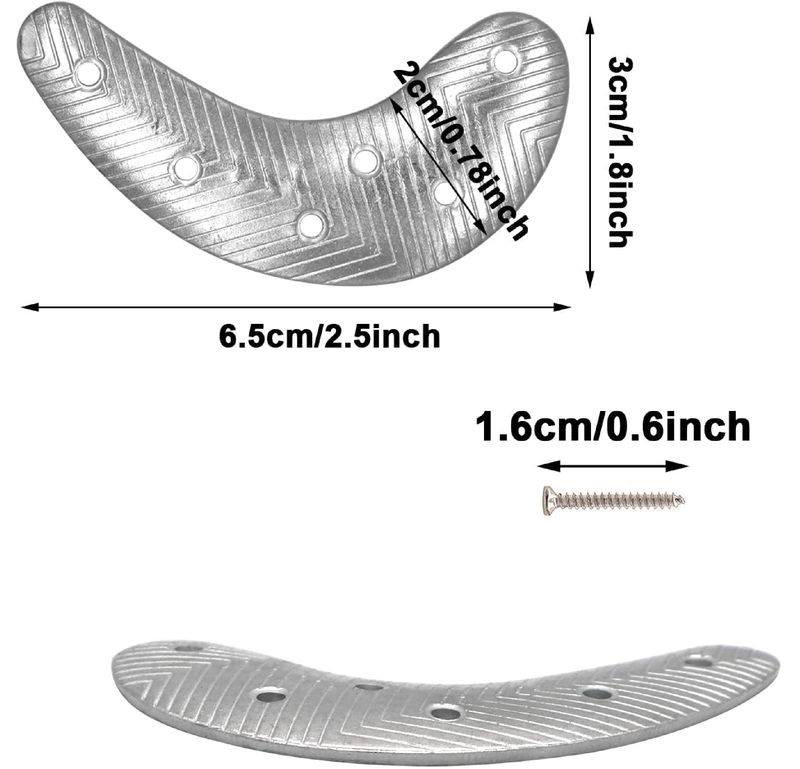 Heel Plates 4 PCS Metal Shoes Heel Taps Tips Repair Pad Replacement with Nails