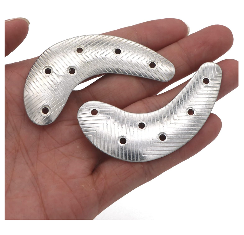 Heel Plates 4 PCS Metal Shoes Heel Taps Tips Repair Pad Replacement with Nails