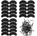 Heel Plates 30 PCS Rubber Shoes Heel Taps Tips Repair Pad Replacement for Boots and Shoes with Nails.