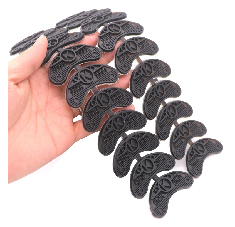 Heel Plates 30 PCS Rubber Shoes Heel Taps Tips Repair Pad Replacement for Boots and Shoes with Nails.