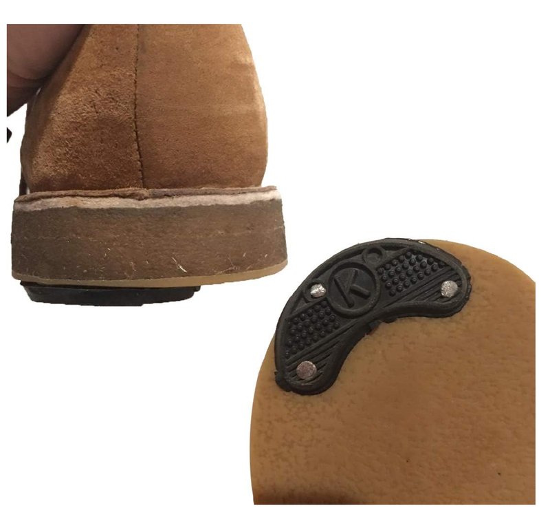 Heel Plates 30 PCS Rubber Shoes Heel Taps Tips Repair Pad Replacement for Boots and Shoes with Nails.