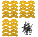 Heel Plates 30 PCS Rubber Shoes Heel Taps Tips Repair Pad Replacement for Boots and Shoes with Nails.