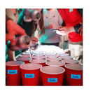 GOLDGE Beer Pong Table Mat Drinking Games for Adults Party Adult Games 8pcs Beer Pong Balls 30pcs Beer Pong Cups Drunk Games Beer Pong Set