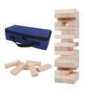 GOTHINK Classic Wooden Tumbling Tower Game 54pcs Timber Stacking Board Game with Carry Case Family Night Toy Game Gift for Kids and Adults