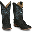 Justin Boots Men's Ocean Front 11" Western Boot - Black Pirarucu (GR5708) - Front View