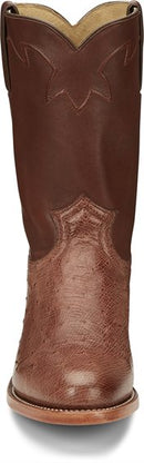 Justin Boots Greer - Antique Brown Smooth Ostrich (JE803)
