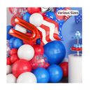GREMAG Red White Blue Balloons Garland Kit 102PCS 4th of July Balloons Arch with USA Flag Star Patriotic Foil Mylar Balloons